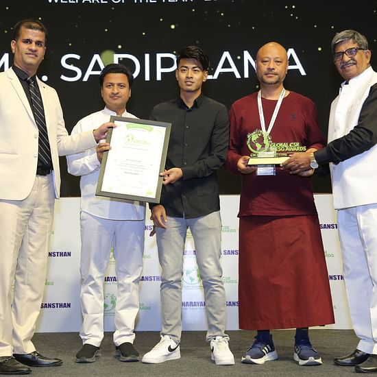 Global CRS & ESG Award 2025 ceremony recognizing excellence in sustainability and ethical practices | Sumi Yashshree Hotels
